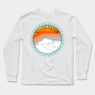 Sky Blue Yosemite Landscape Long Sleeve T-Shirt